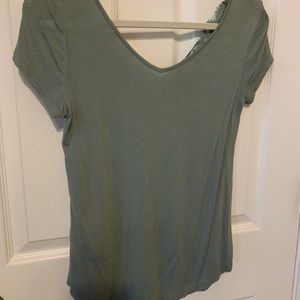 Rue 21 Lace Trim Mint V-Neck